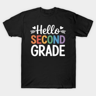 Hello Second Grade 2nd Grade Boy Girl Student Teacher T-Shirt
